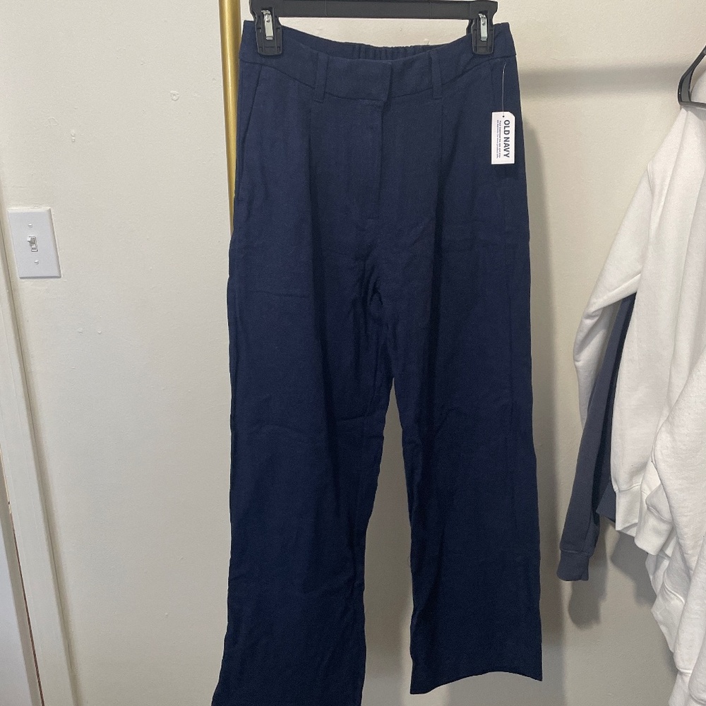 Extra High-Waisted Linen-Blend Wide-Leg Taylor Pants